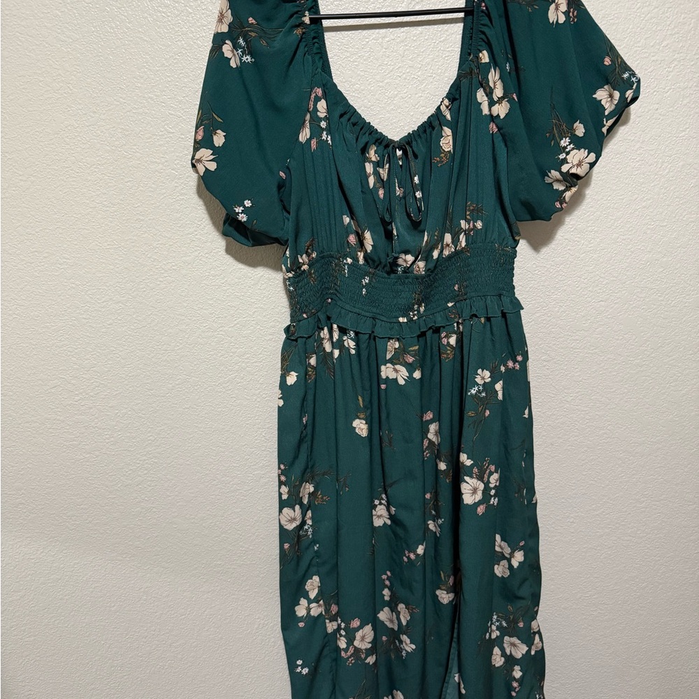 Floral Green Dress